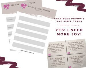 gratitude pack, Free prompts and scripture cards