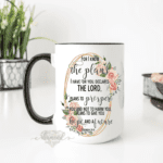 Mug with verse about not giving up from Etsy