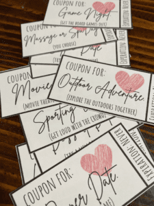 printable coupon book from Etsy